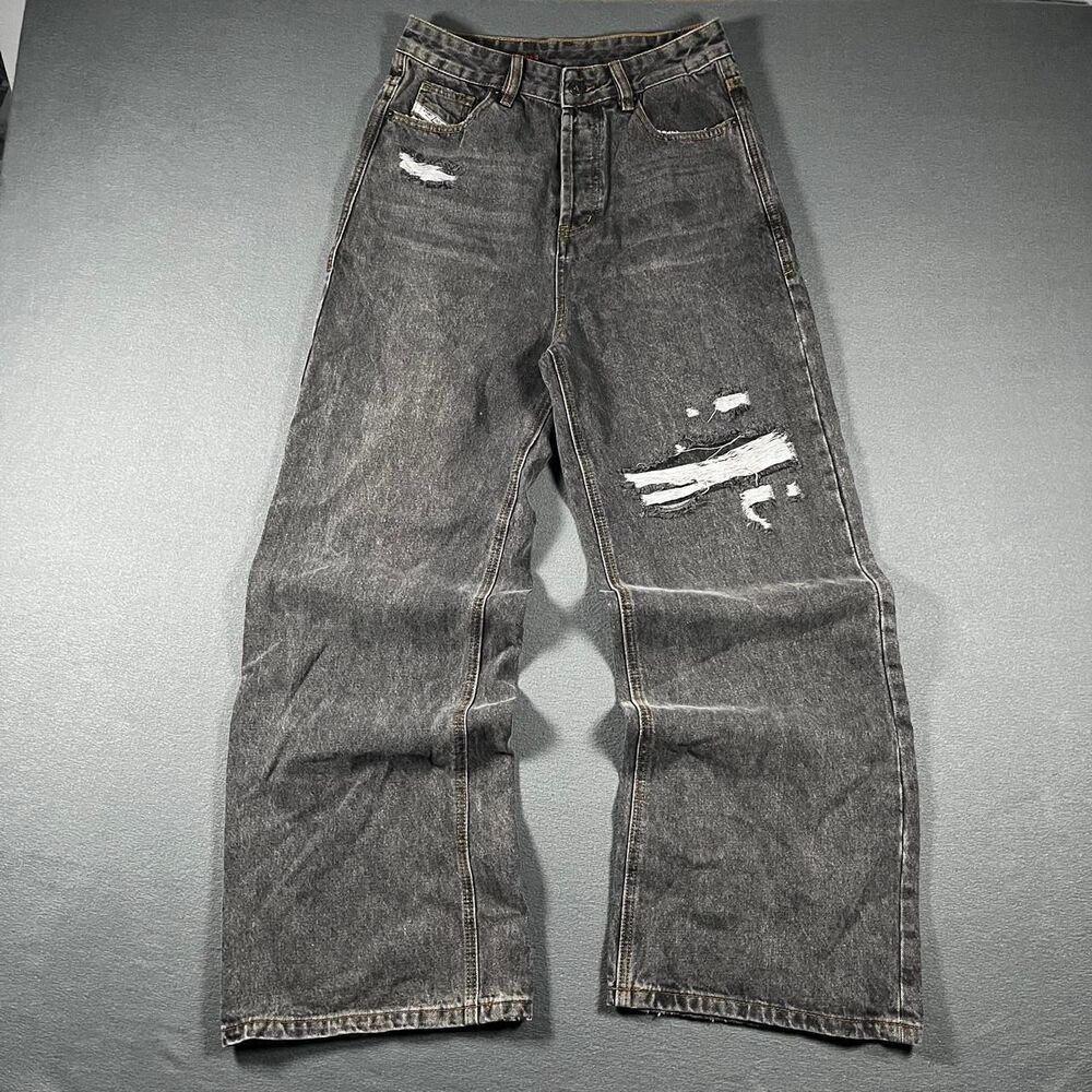 Diesel Women's Black and Grey Jeans